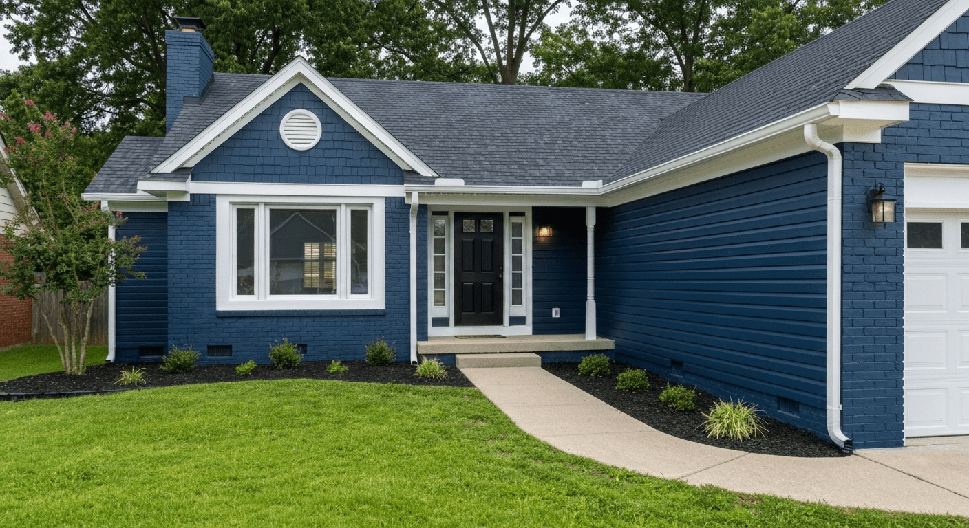 House exterior freshly painted with professional results